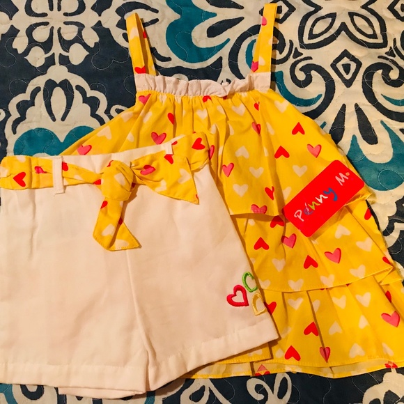 Penny M Other - NWT Toddler Girl 2-Piece Top & Shorts Summer Set